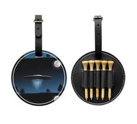 SMSJTMWHN Sac de rangement en cuir de luxe avec soucoupe volante la nuit - Rangez vos t-shirts, balles de golf, carte de score et crayon.