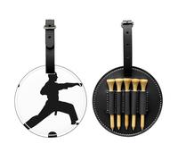 SMSJTMWHN Sac de rangement en cuir de luxe imprimé karaté pour tee de golf et porte-balles. Rangez vos t-shirts, balles de golf, cartes de score et crayon.