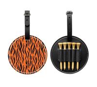 SMSJTMWHN Sac de rangement en cuir de luxe pour tees de golf et porte-balles. Rangez vos t-shirts, balles de golf, cartes de score et crayon.