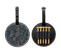 SMSJTMWHN Sac de rangement en cuir de luxe pour tees de golf et support de balle - Rangez vos t-shirts, balles de golf, carte de score et crayon.