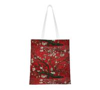 SMSJTMWHN Sac fourre-tout réutilisable en toile avec imprimé floral, sac à provisions, sac à bandoulière, cadeau