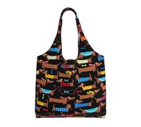 SMSJTMWHN Sac fourre-tout réutilisable en toile avec inscription « I Love My Dog » - Sac fourre-tout esthétique et réutilisable pour la gym, les voyages, le travail