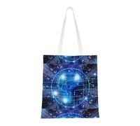 SMSJTMWHN Sac fourre-tout réutilisable en toile avec intelligence artificielle, motif cerveau, sac à provisions, sac à bandoulière, cadeau