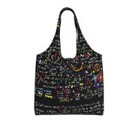 SMSJTMWHN Sac fourre-tout réutilisable en toile pour la cuisine, les courses, les mathématiques, sac fourre-tout esthétique, réutilisable pour la gym, les voyages, le travail