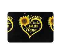 SMSJTMWHN Tapis de bienvenue « Blessed to Be Called » - Paillasson tournesol pour entrée intérieure et extérieure - Tapis de sol discret - Facile à nettoyer - Tapis d'entrée avant, décoration