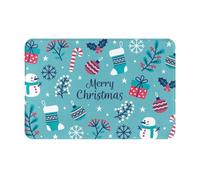 SMSJTMWHN Tapis de bienvenue Merry Christmas pour entrée intérieure et extérieure, tapis de sol discret facile à nettoyer, tapis d'entrée avant, décoration d'intérieur, 61 x 40,6 cm