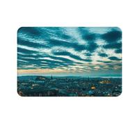 SMSJTMWHN Tapis de bienvenue, paillasson The Dusk View of City pour entrée intérieure et extérieure, tapis de sol discret, facile à nettoyer, tapis d'entrée avant, décoration d'intérieur, 61 x 40,6 cm