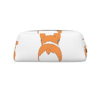SMSJTMWHN Trousse à crayons amusante en cuir imprimé Corgi Butt Brown - Spacieuse et élégante - Avec fermeture éclair - Pour le bureau