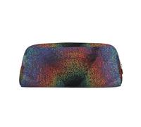 SMSJTMWHN Trousse à crayons en cuir avec impression holographique de rêves, trousse spacieuse et élégante avec fermeture éclair, trousse à crayons pour le bureau