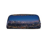 SMSJTMWHN Trousse à crayons en cuir avec imprimé ciel Los Angeles - Spacieuse et élégante - Fermeture éclair - Pour le bureau