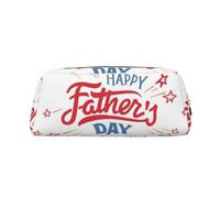 SMSJTMWHN Trousse à crayons en cuir avec imprimé « Happy Father's Day Dad » - Spacieuse et élégante - Fermeture éclair - Pour le bureau
