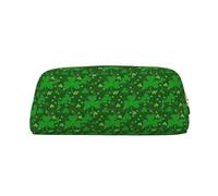 SMSJTMWHN Trousse à crayons en cuir avec imprimé pailleté pour la Saint-Patrick - Spacieuse et élégante - Avec fermeture éclair - Pour le bureau