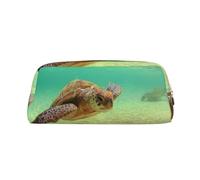 SMSJTMWHN Trousse à crayons en cuir avec imprimé tortue de mer Lord Howe Island - Spacieuse et élégante - Avec fermeture éclair - Pour le bureau
