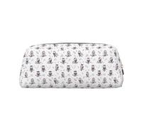 SMSJTMWHN Trousse à crayons en cuir avec motif hibou et branches d'arbre - Spacieuse et élégante - Fermeture éclair - Pour bureau
