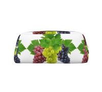 SMSJTMWHN Trousse à crayons en cuir imprimé raisin spacieuse et élégante avec fermeture éclair