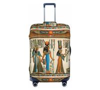 SMSJTMWHN Women in Ancient Egypt Housse de bagage élastique lavable extensible protection anti-rayures mignon esthétique, noir, Small
