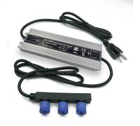 SMSZQR Bloc d'alimentation 3 en 1 résistant aux intempéries avec sortie à 3 têtes pour éclairage extérieur Philips Hue, adaptateur d'alimentation 120 W 24 V compatible avec Lily Spot, Lily XL, Calla