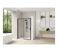 Smt Design Extensible clt ss 107/120 prof noir verre transp, fixe à gauche - KINEDO PA9232NTNEG