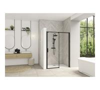 Smt Design Extensible clt ss 117/130 prof noir verre transp, fixe à droite - KINEDO PA9233NTNED