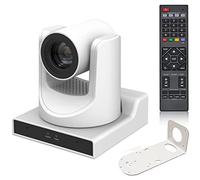 SMTAV Caméra PTZ, suivi AI 30x avec zoom avec sorties HDMI/SDI/USB 3.0/IP pour réunion, église, événements, enseignement (zoom optique 30x, blanc)