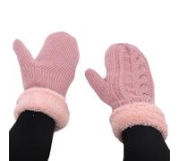 SMTCM 1 paire de gants d'hiver en tricot - Gants sans doigts - Gants en polaire - Gants en peau d'agneau - Gants de sport - Gants de ski - Moufles en tricot pour femme, homme et enfant
