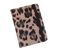 SMTCM Étui pour passeport unisexe avec RFID 10,5 x 14,8 cm - Léopard - Porte-passeport avec motif léopard - Avec bande élastique - Porte-passeport élégant, 1#, 10.5*14.8cm