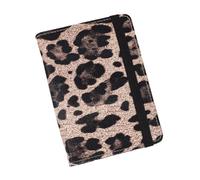 SMTCM Étui pour passeport unisexe avec RFID 10,5 x 14,8 cm - Léopard - Porte-passeport avec motif léopard - Avec bande élastique - Porte-passeport élégant, 2#, 10.5*14.8cm