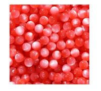 SMTCM Lot de 100 perles rondes en résine œil de chat avec poudre pailletée - Perles rondes en cristal pour loisirs créatifs - Perles rondes en résine pour colliers, bracelets