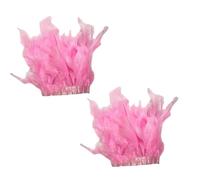 SMTCM Lot de 2 bracelets à plumes pour femme - Manchettes moelleuses - Gants en plumes de dinde - Bracelet de cheville - Accessoire de main pour fête, Halloween, carnaval