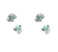 SMTCM Lot de 2 paires de boucles d'oreilles en forme de papillon orchidée - Style vintage - Pour fête, mariage, Noël et tous les jours - Accessoires légers pour femme