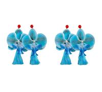 SMTCM Lot de 2 paires de boucles d'oreilles en forme de papillon orchidée - Style vintage - Pour fête, mariage, Noël et tous les jours - Accessoires légers pour femme