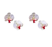 SMTCM Lot de 2 paires de boucles d'oreilles en forme de papillon orchidée - Style vintage - Pour fête, mariage, Noël et tous les jours - Accessoires légers pour femme