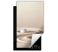 SMTDeco Protection plaque de cuisson,Tapis Protection Protecteur,Tapis enroulable pour cuisinières électrique, à induction 30x52 cm une pièce grès beige (103860)