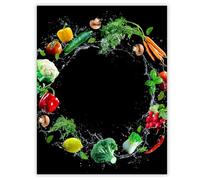 SMTDeco Protection plaque de cuisson, vitrocéramique, verre trempé, pour cuisinières électrique, à induction,planche à découper 40x52 cm une pièce Vert d'eau végétale (105404)