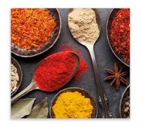 SMTDeco Protection plaque de cuisson, vitrocéramique, verre trempé, pour cuisinières électrique, à induction,planche à découper Bol à épices monobloc 65x60 cm rouge (107789)