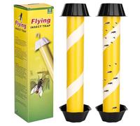 smtfcty 2 pièces Piège à Mouches des Fruits Grands pièges à Mouches pour l'intérieur et l'extérieu, Modèle Suspendu Attrape Moucherons Cuisine pour Maison Jardin [Remède Naturel et sans Insecticide]