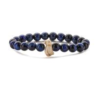 SMTSEC Bracelet Œil de Tigre Bleu Perles en Pierre Naturelle de 8mm Pendentif Sur Le Thème Animal Bracelet de Perles pour Garçons Filles Enfants Bracelet à Breloques Pingouin Mignon Bracelet D'