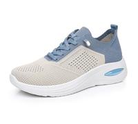 SMTSEC Chaussures De Course Femmes Chaussures De Marche Orthopédiques Diabétiques Hallux Valgus Chaussures Légères Respirantes Plateformes De Formation, Chaussures De Jogging en Extérieur,Blue-37 EU