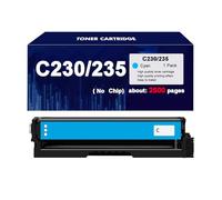 SMTSEC Compatible avec La Cartouche De Toner C230 4 Couleurs De Remplacement pour Xerox C230 C235, 3000 Pages, Accessoires D'imprimante,Cyan-No Chip