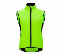 SMTSEC Gilet De Cyclisme Homme Femme Gilet De Course à Pied Réfléchissant Gilet sans Manche Veste Imperméable Coupe-Vent Gilets VTT Respirant Gilet De Vélo De Montagne pour Cyclisme Jogging,Green-M