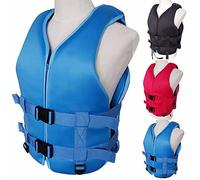 SMTSEC Gilets De Sauvetage Adultes, Aide À La Flottabilité Gilet De Natation en Néoprène Gilet Kayak Paddle Board Gilet De Flotteur De Natation pour Kayak Pêche Surf Plongée Sport Nautique,Blue-M