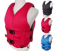 SMTSEC Gilets De Sauvetage Adultes, Aide À La Flottabilité Gilet De Natation en Néoprène Gilet Kayak Paddle Board Gilet De Flotteur De Natation pour Kayak Pêche Surf Plongée Sport Nautique,Red-XS