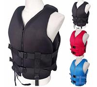 SMTSEC Gilets De Sauvetage Adultes, Aide À La Flottabilité Gilet De Natation en Néoprène Gilet Kayak Paddle Board Gilet De Flotteur De Natation pour Kayak Pêche Surf Plongée Sport Nautique,Black-S