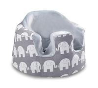 SMTTW Housse de siège compatible avec siège Bumbo, housse de siège respirante et rafraîchissante pour bébé garçon et fille (éléphant gris)