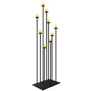smtyle DIY de Sol pour Bougie 177,8 cm de Hauteur Lot de 9 Bougies Pilier Chandelier avec Fer Noir pour Centre de Table ou de Mariage