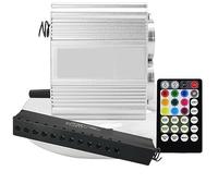 SMTYXS 16W Twinkle Double Tête Fiber Optique Star Plafonnier Kit Fibre Optique Smart Bluetooth Musique Contrôle Tir Météore(2pcs 0.75mm 550 4M)