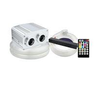 SMTYXS 16W Twinkle RGBW Meteor LED Car Roof Star Light Bluetooth App Fiber Optic Stars Kit De Plafonnier for Éclairage De Ciel Étoilé De Voiture(2PCS Mixed 335 4M)