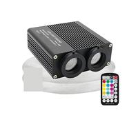 SMTYXS 32W RGBW LED Fibre Optique Lumière Double Têtes Fibre Optique Star Plafonnier Kit Bluetooth App Toit De Voiture Ciel Étoilé Kid Chambre Plafond(2pcs Mixed 3M 375)