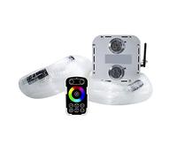 SMTYXS 32W RGBW Twinkle Dual Port LED Voiture Fibre Optique Lumière Tactile RF Fibre Optique Star Plafonnier Kit for Plafond De Toit De Voiture(4M Mixed 1670stars)