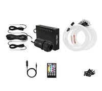 SMTYXS 6W RGBW Voiture Ciel Étoilé Météore Voiture Toit Étoile Lumière Auto Accessoires Voiture Intérieur Ambiant Pied Bande Lumière Kit Fibres Optiques Lumières(450pcs 0.75mm 3 M)